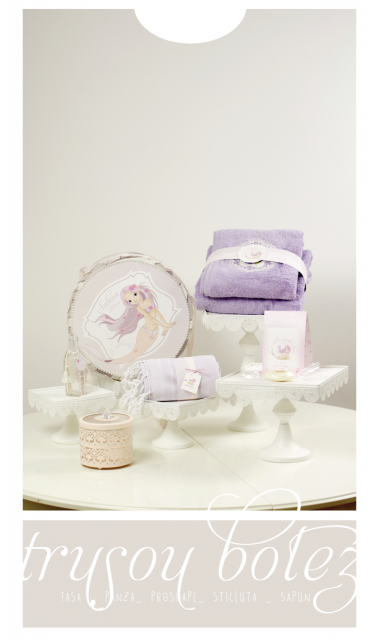 Trusou de botez pentru fetite de inspiratie Disney, Ariel, Mica Sirena  10